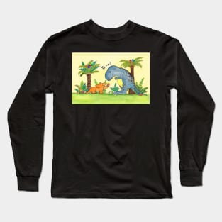 Dinosaurs Easter Greetings Long Sleeve T-Shirt